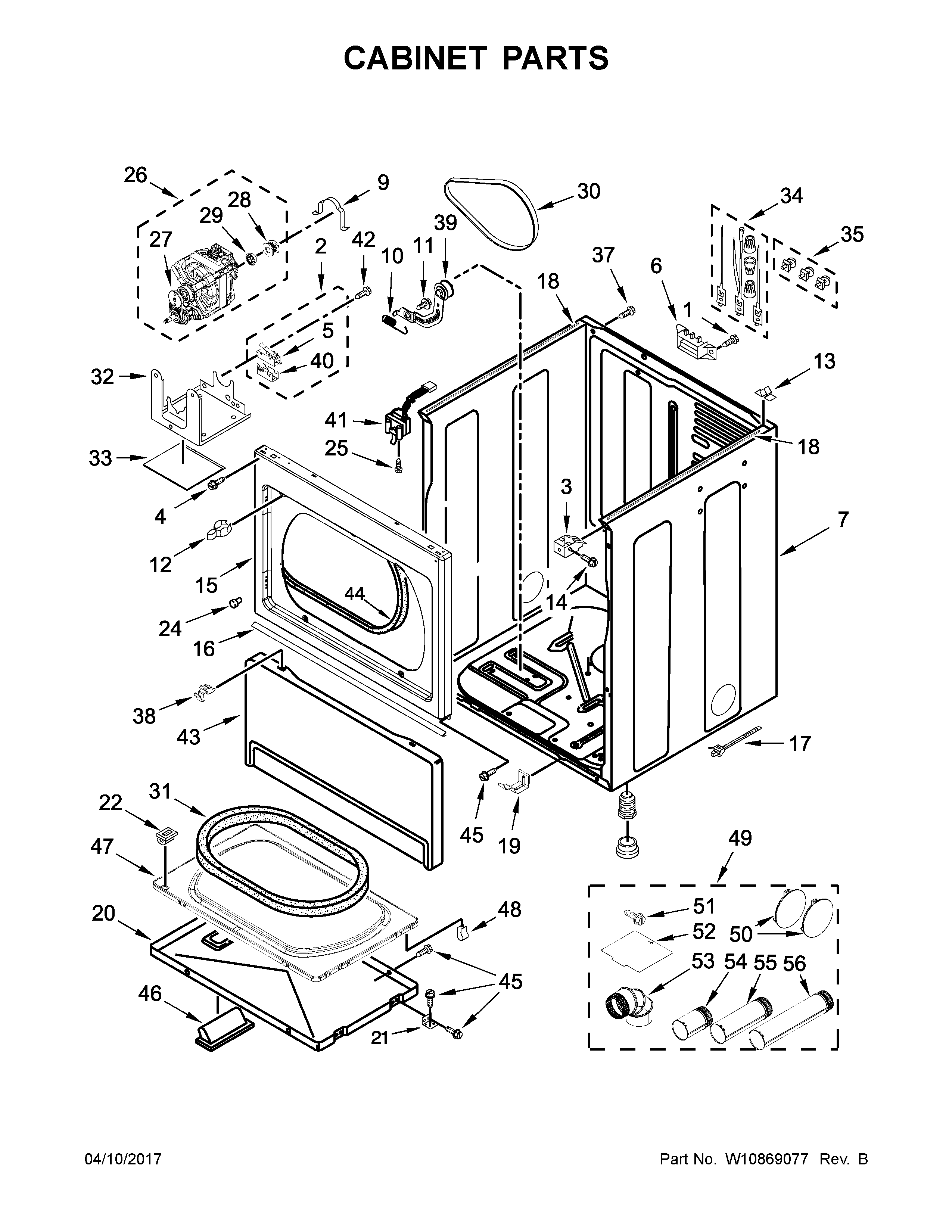 Maytag MDE20PNAGW0 cabinet parts diagram