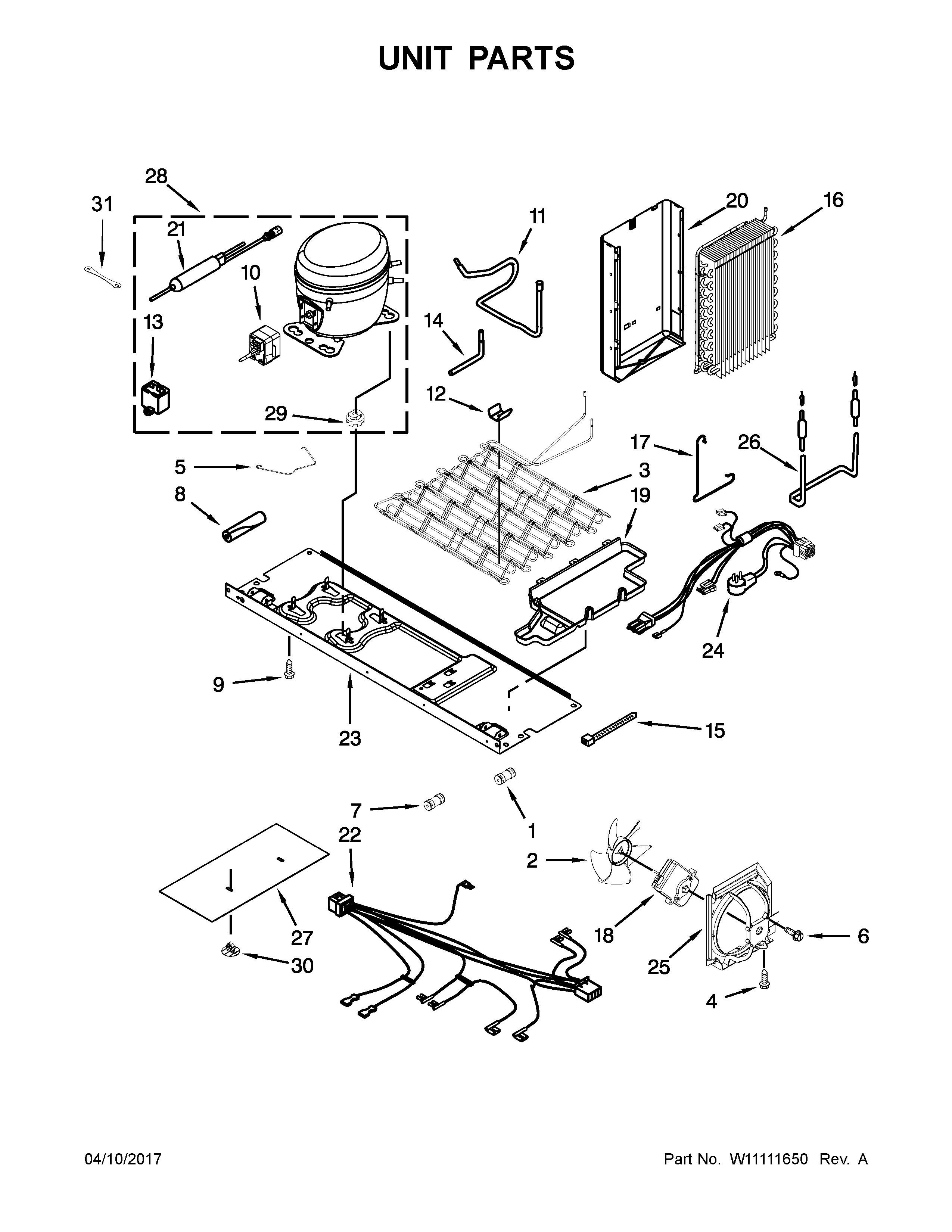 Maytag MSC21C6MEZ00 unit parts diagram