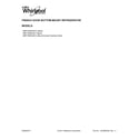 Whirlpool WRF736SDAB14 cover sheet diagram