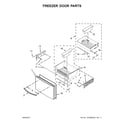 Whirlpool WRF736SDAB14 freezer door parts diagram