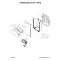 Whirlpool WRF736SDAB14 dispenser front parts diagram