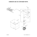 Whirlpool WRF736SDAB14 icemaker and ice container parts diagram