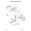 Maytag MGDB755DW0 top and console parts diagram