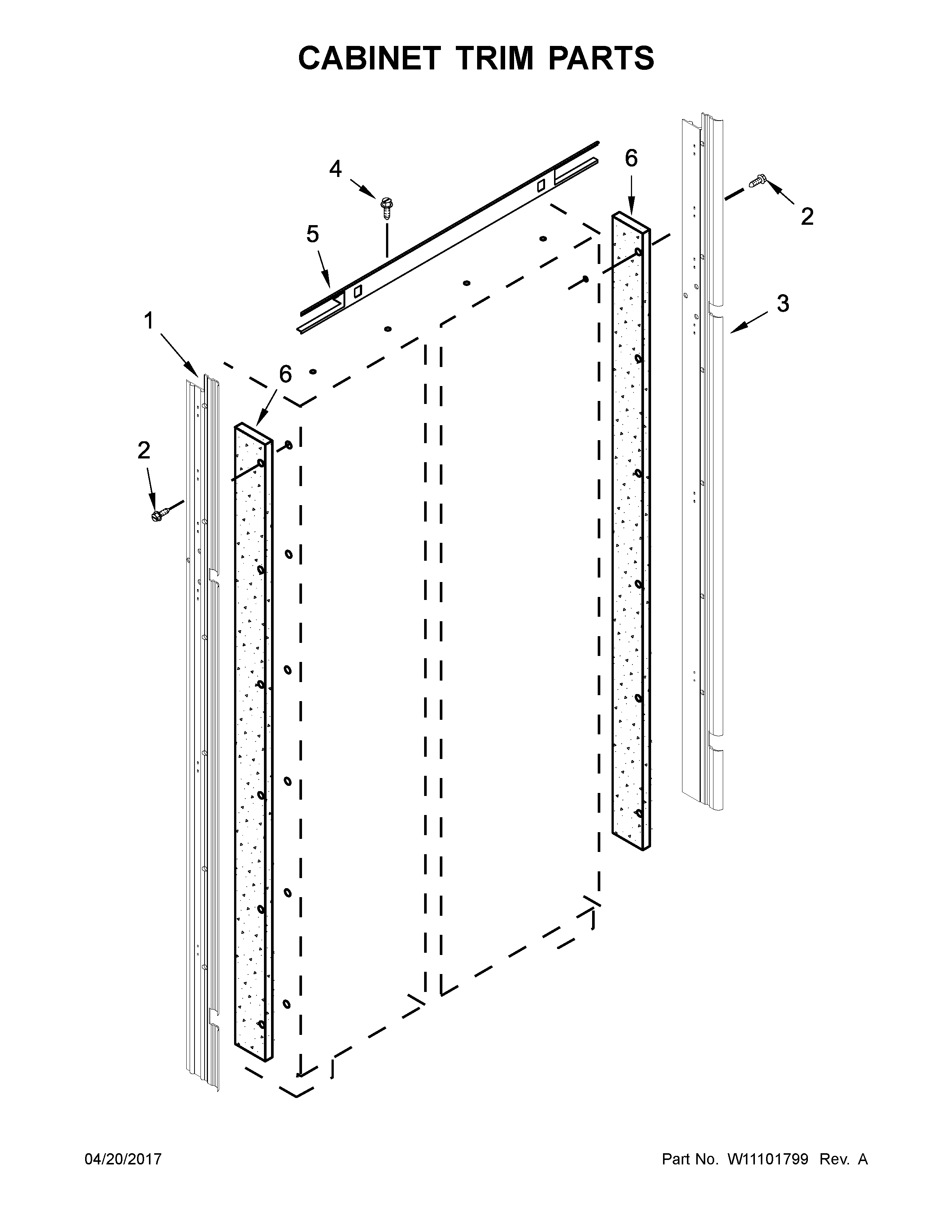 Jenn-Air JS48NXFXDE01 cabinet trim parts diagram