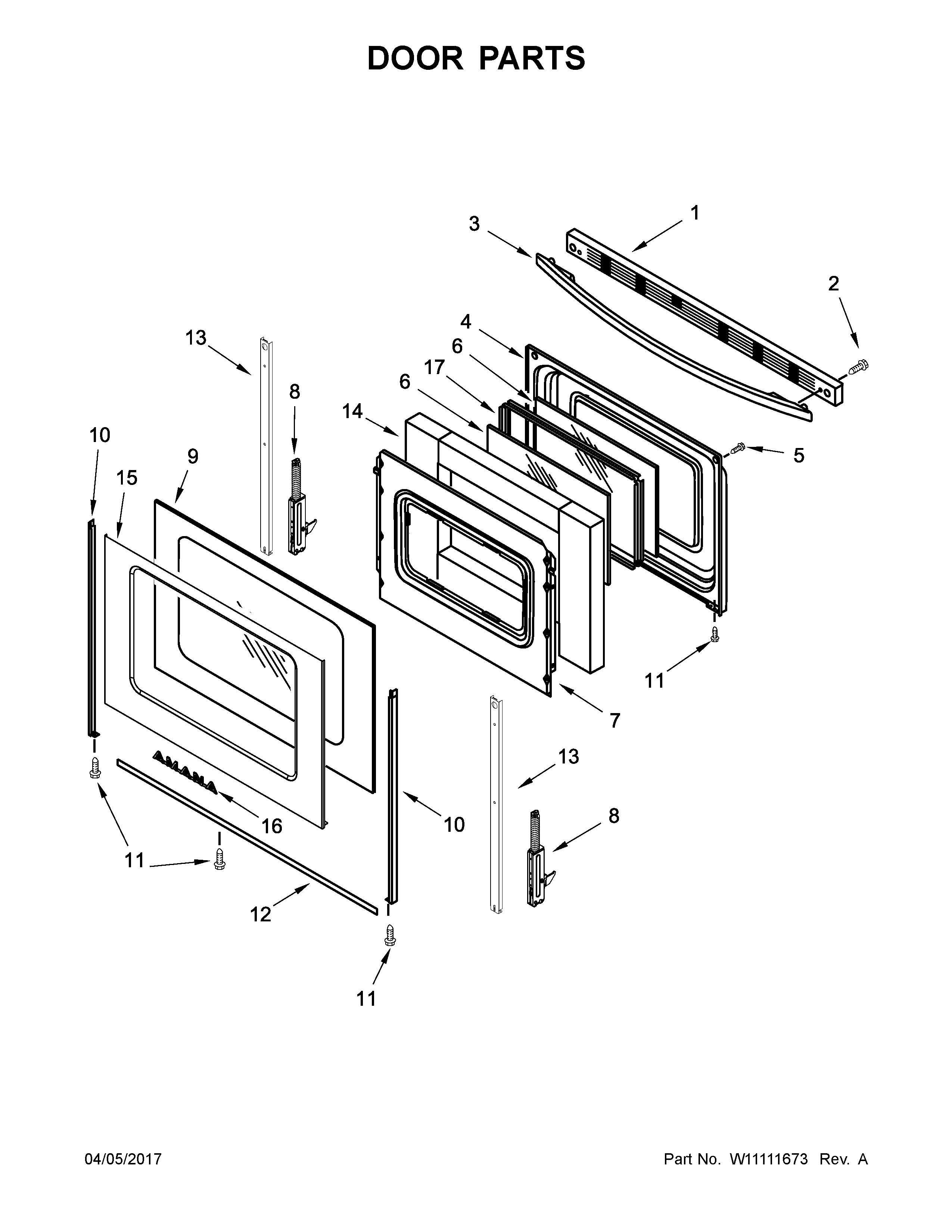 Amana YAER6603SFS1 door parts diagram