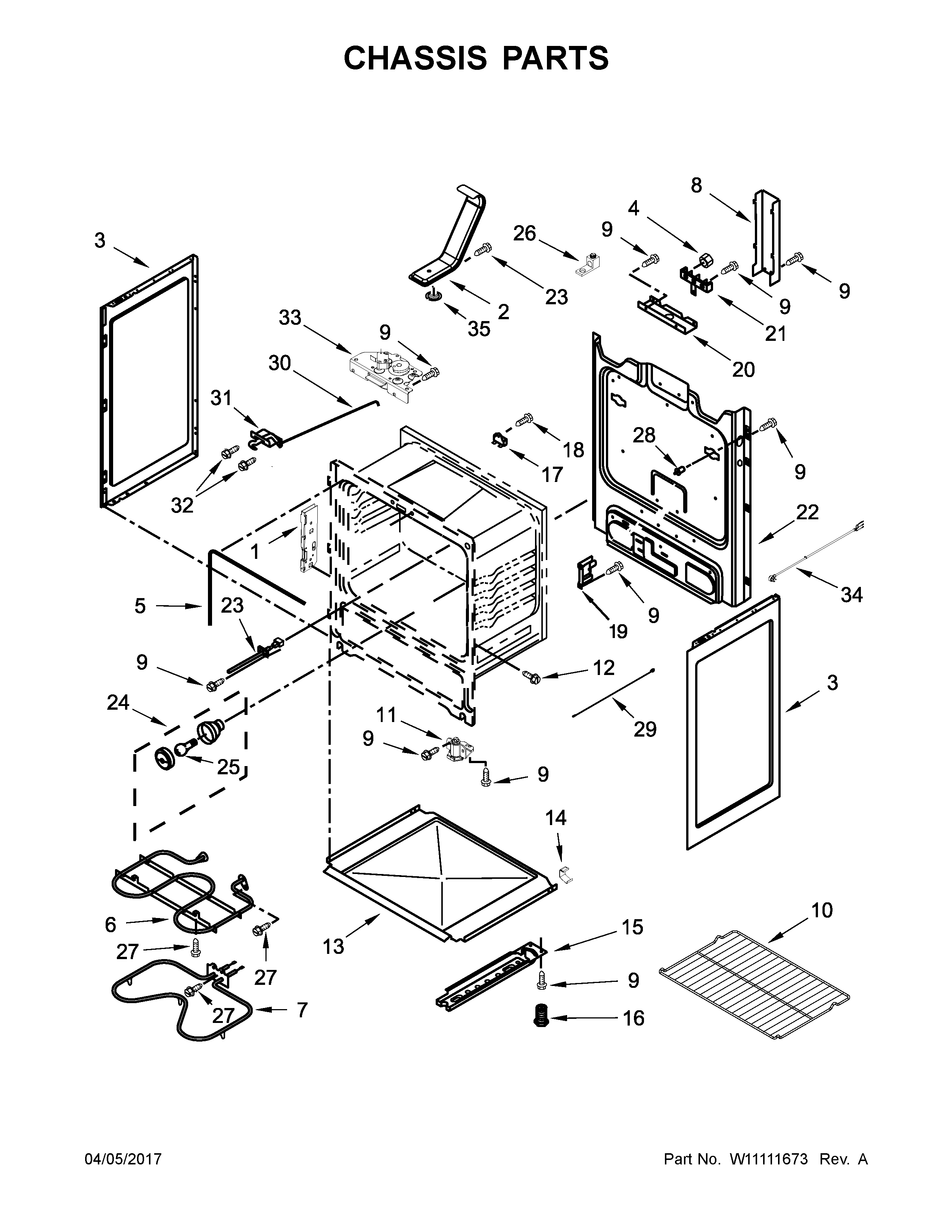 Amana YAER6603SFS1 chassis parts diagram