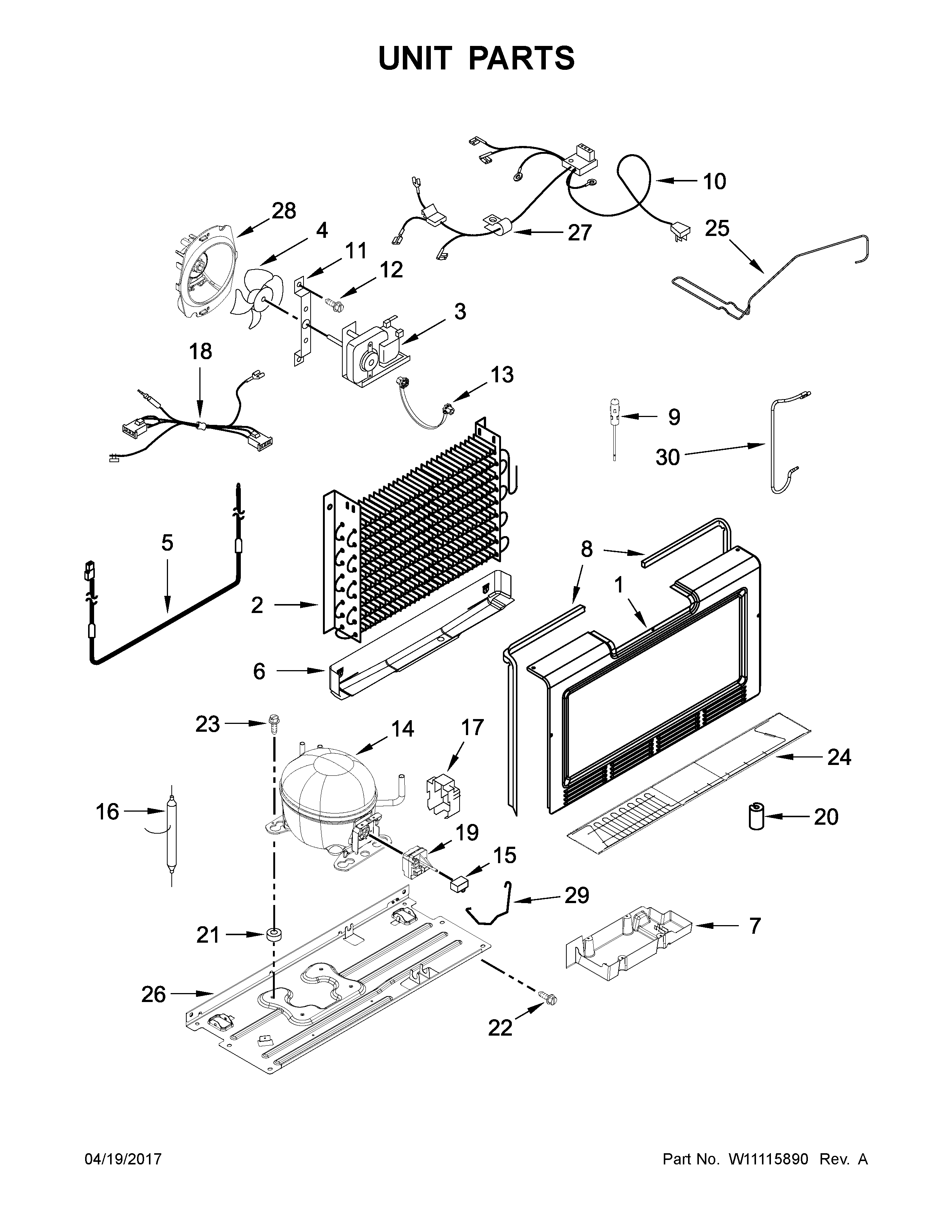 Maytag MZF34X16DW01 unit parts diagram
