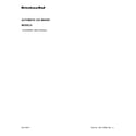 KitchenAid KUIX505EBS1 cover sheet diagram
