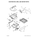 KitchenAid KUIS18PNZB2 evaporator, grid, and water parts diagram