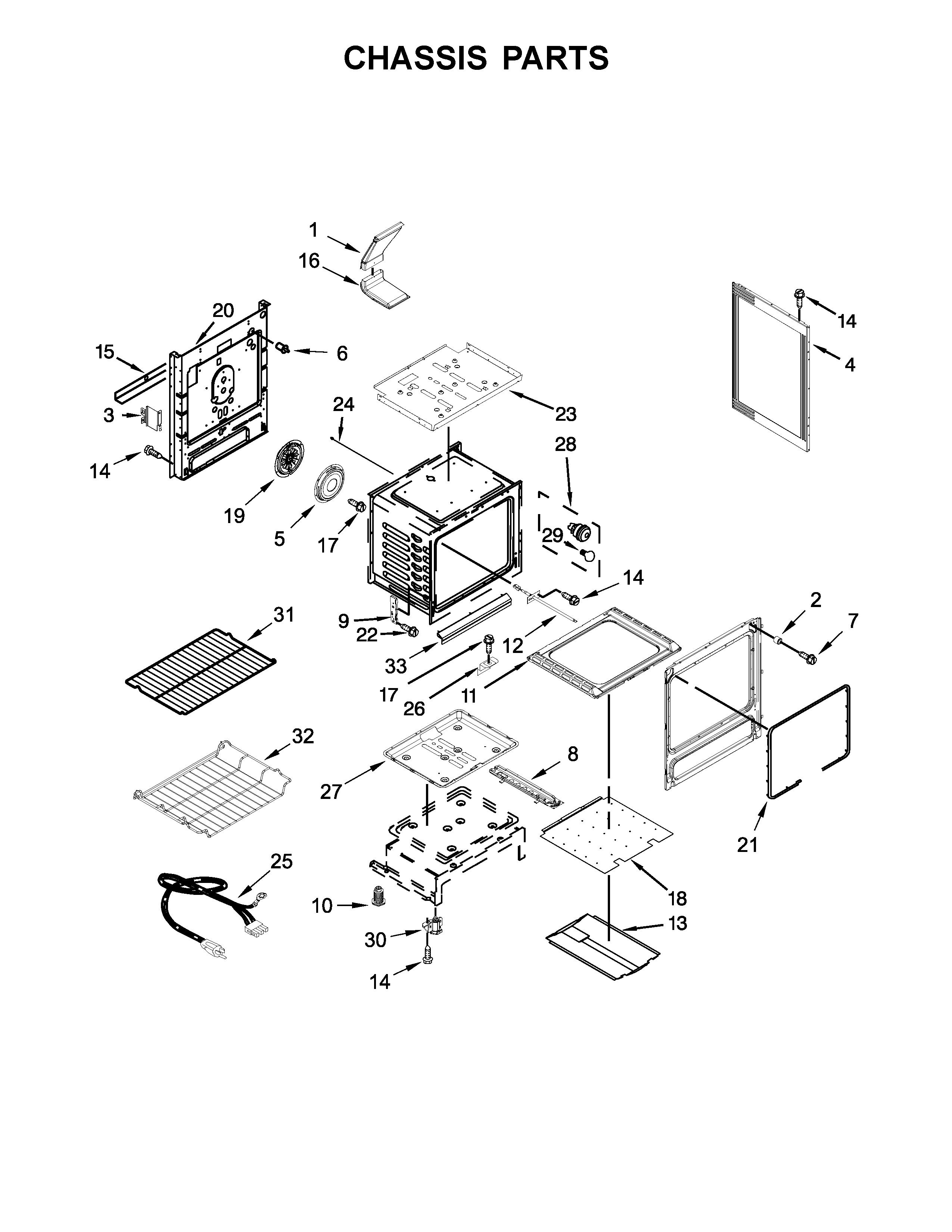 Maytag MGR8800FZ0 chassis parts diagram