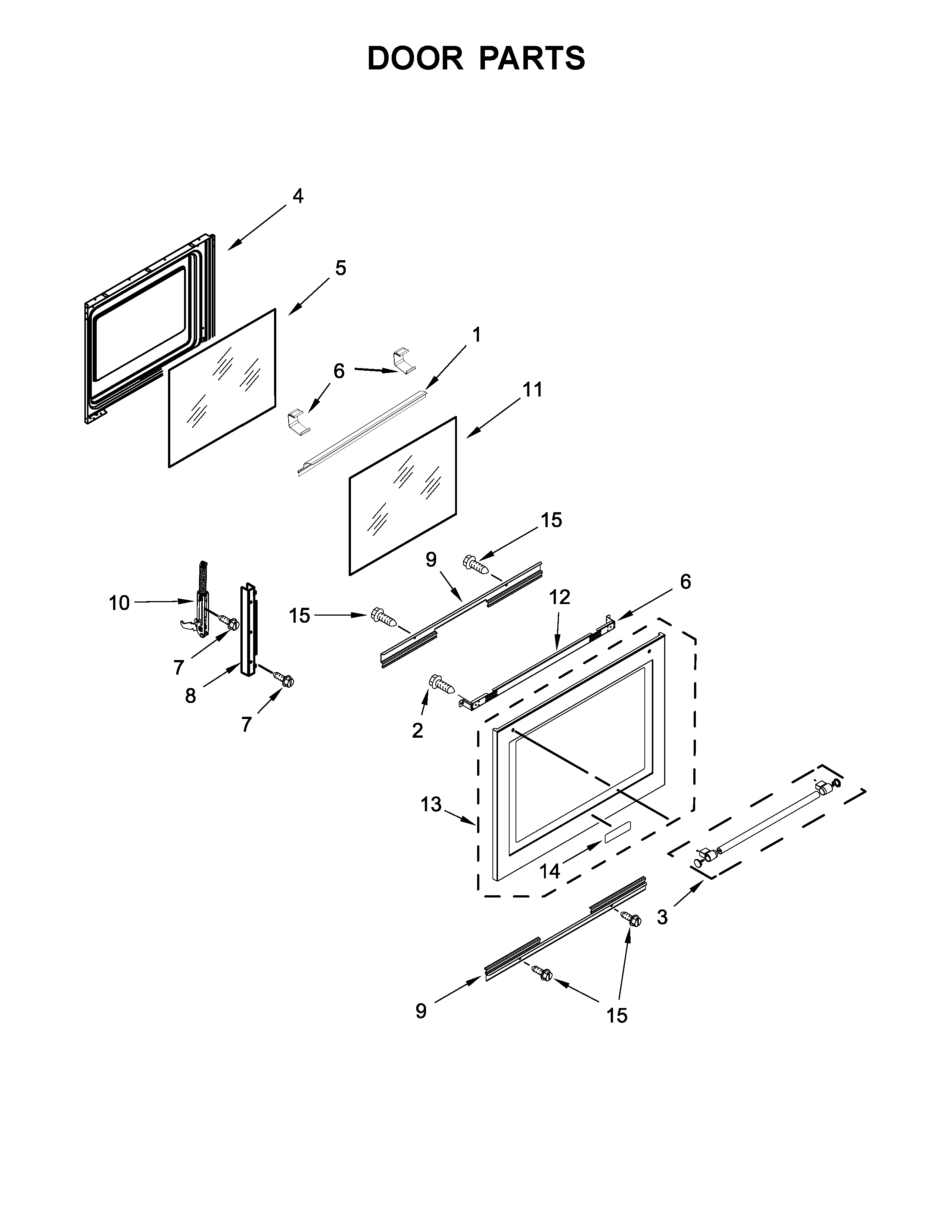 Maytag MGR8800FZ0 door parts diagram