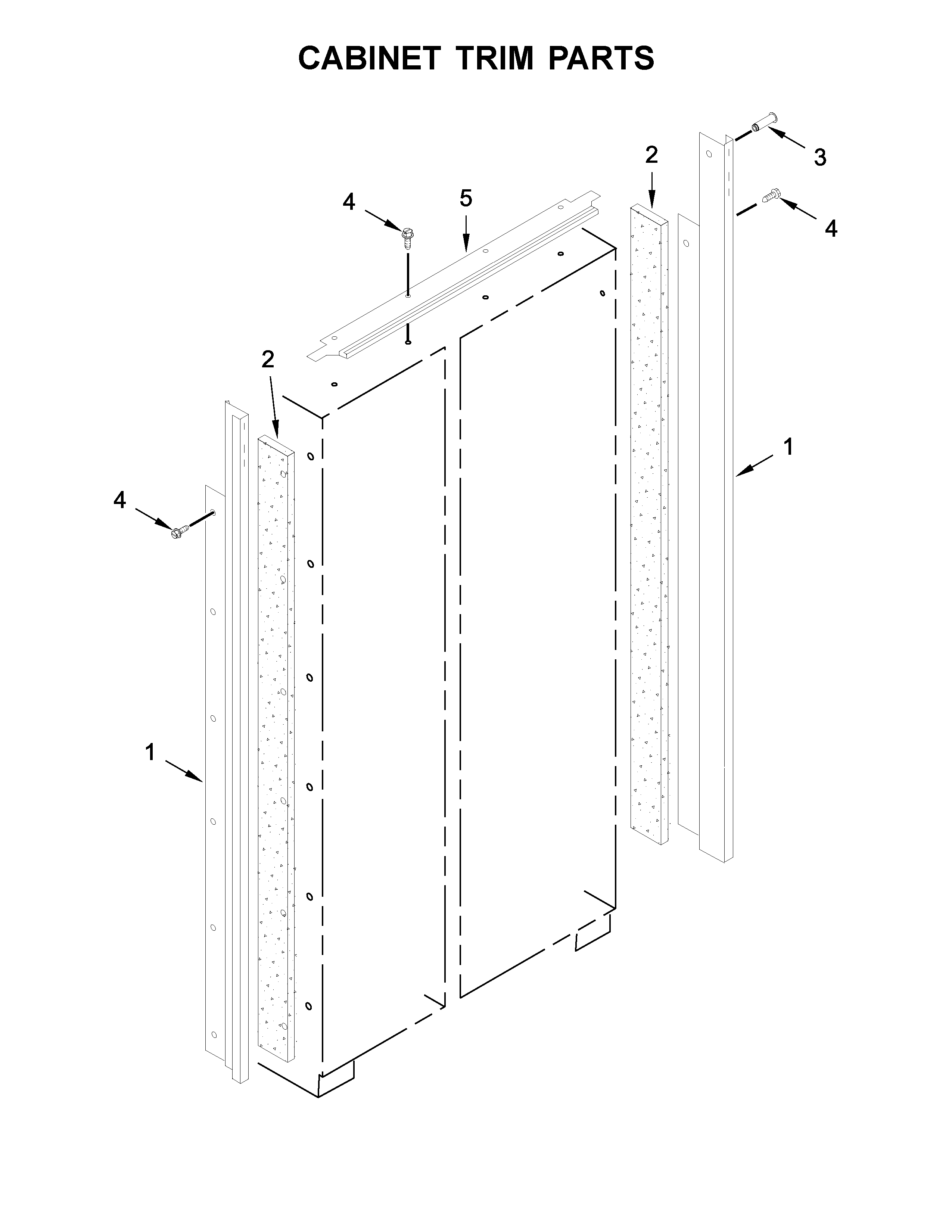 KitchenAid KBSN608EBS01 cabinet trim parts diagram