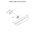 KitchenAid KDTE204ESS4 control panel and latch parts diagram