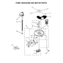 KitchenAid KDTE204ESS4 pump, washarm and motor parts diagram
