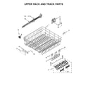 KitchenAid KDTE204ESS4 upper rack and track parts diagram