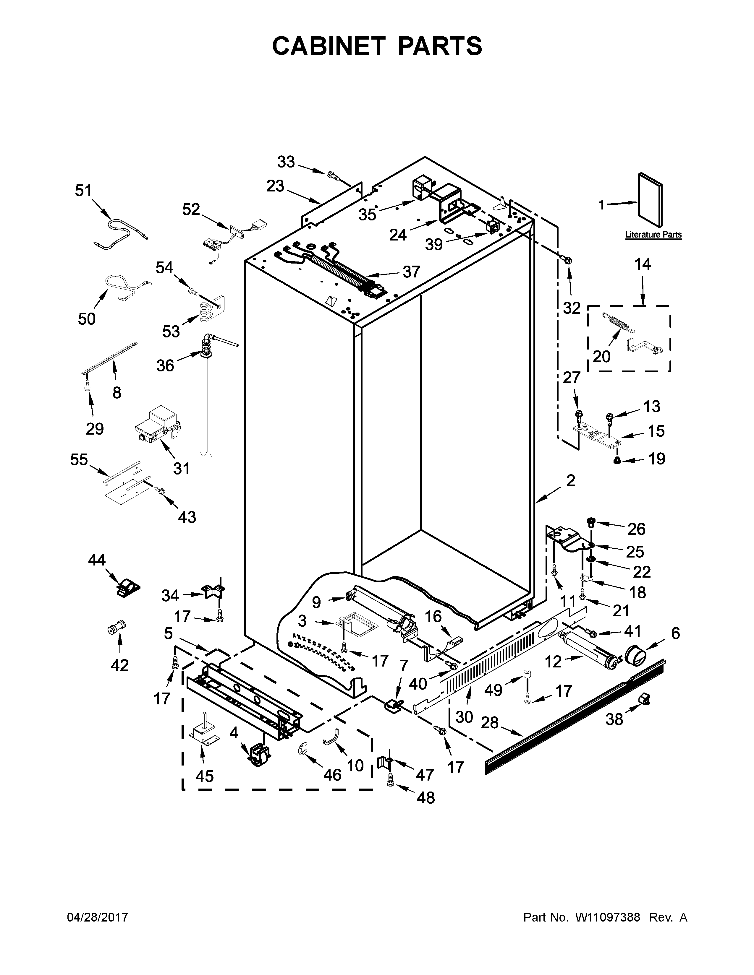 Jenn-Air JS42SSDUDE01 cabinet parts diagram