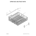 Amana ADB1400AGS1 upper rack and track parts diagram
