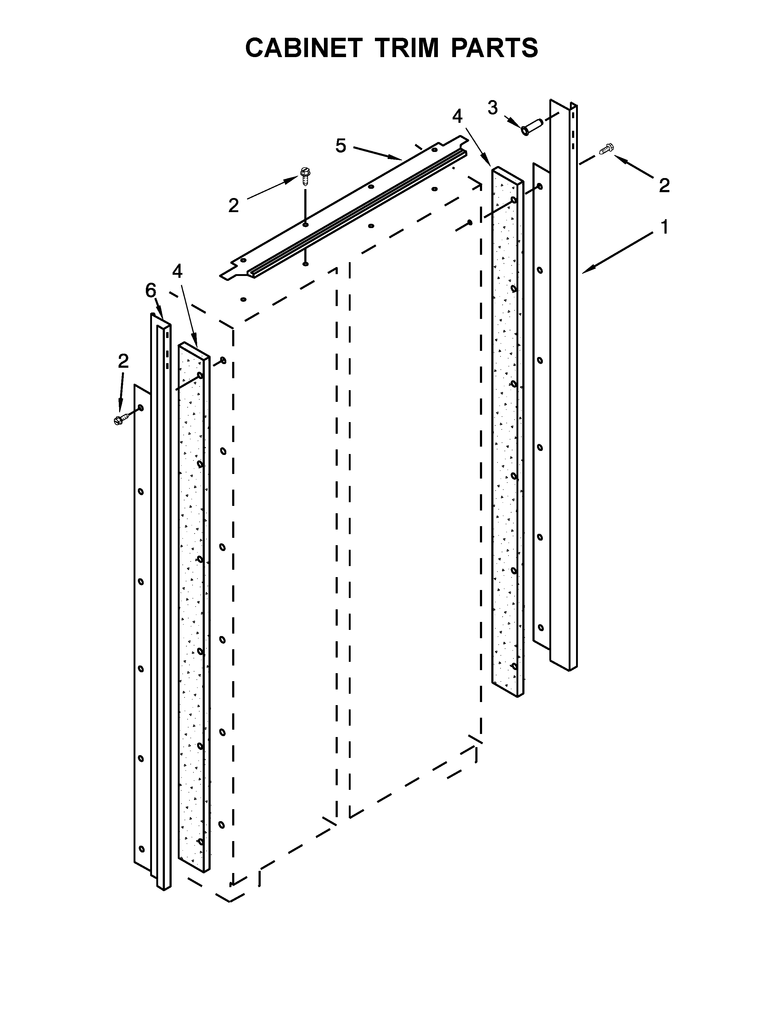 KitchenAid KBSD608EBS01 cabinet trim parts diagram