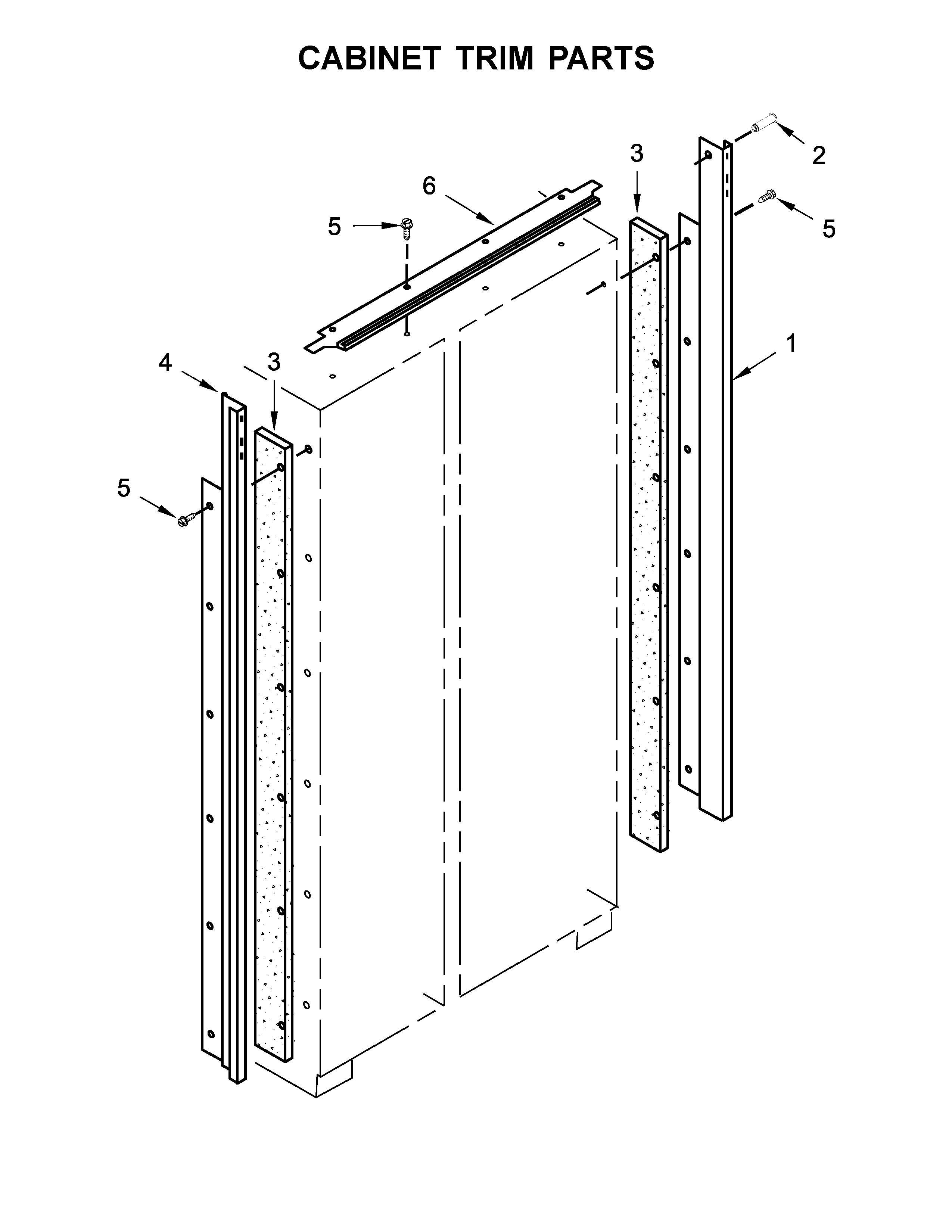 KitchenAid KBSD612ESS01 cabinet trim parts diagram
