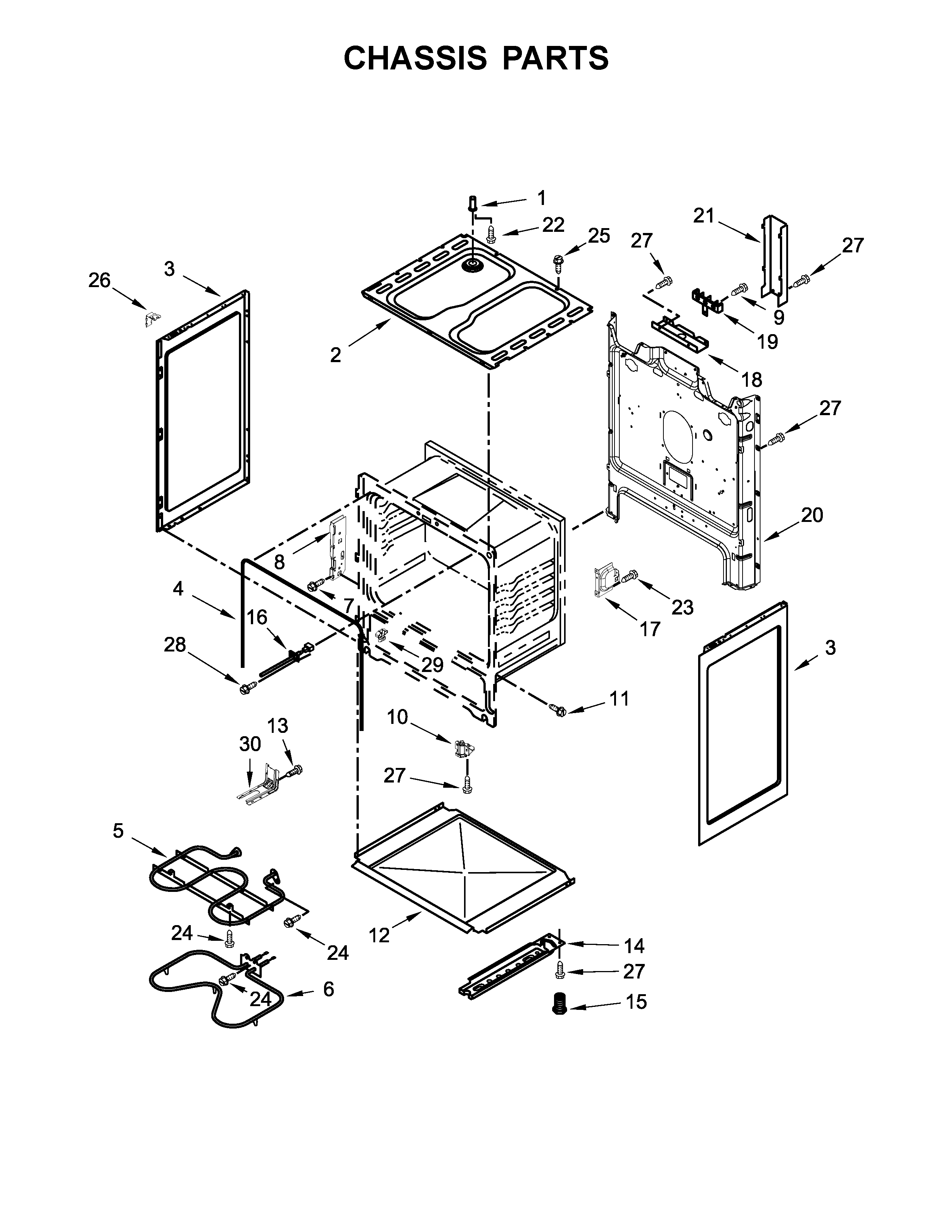 Amana ACR2303MFW1 chassis parts diagram