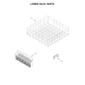 Whirlpool WDF560SAFT1 lower rack parts diagram