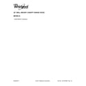 Whirlpool GXW7230DAS1 cover sheet diagram