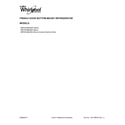 Whirlpool WRF535SMHW00 cover sheet diagram