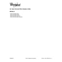 Whirlpool WOD77EC0HB00 cover sheet diagram