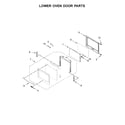 Whirlpool WOD77EC0HB00 lower oven door parts diagram