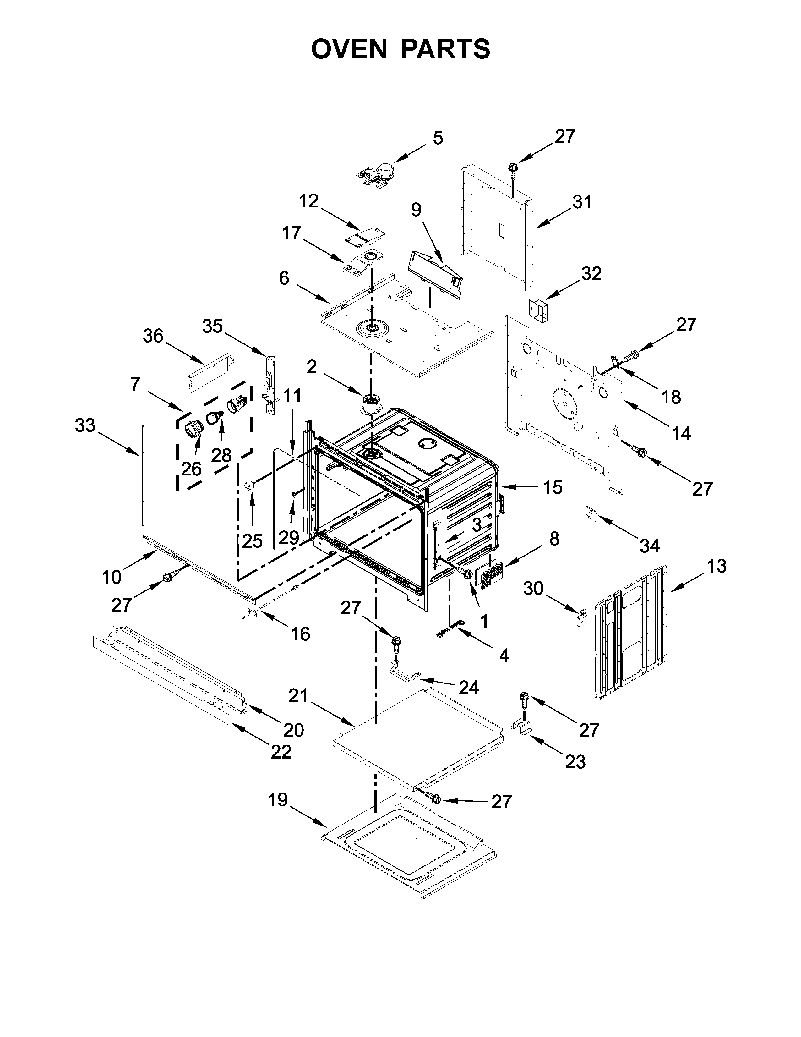 Whirlpool WOS72EC0HW00 oven parts diagram