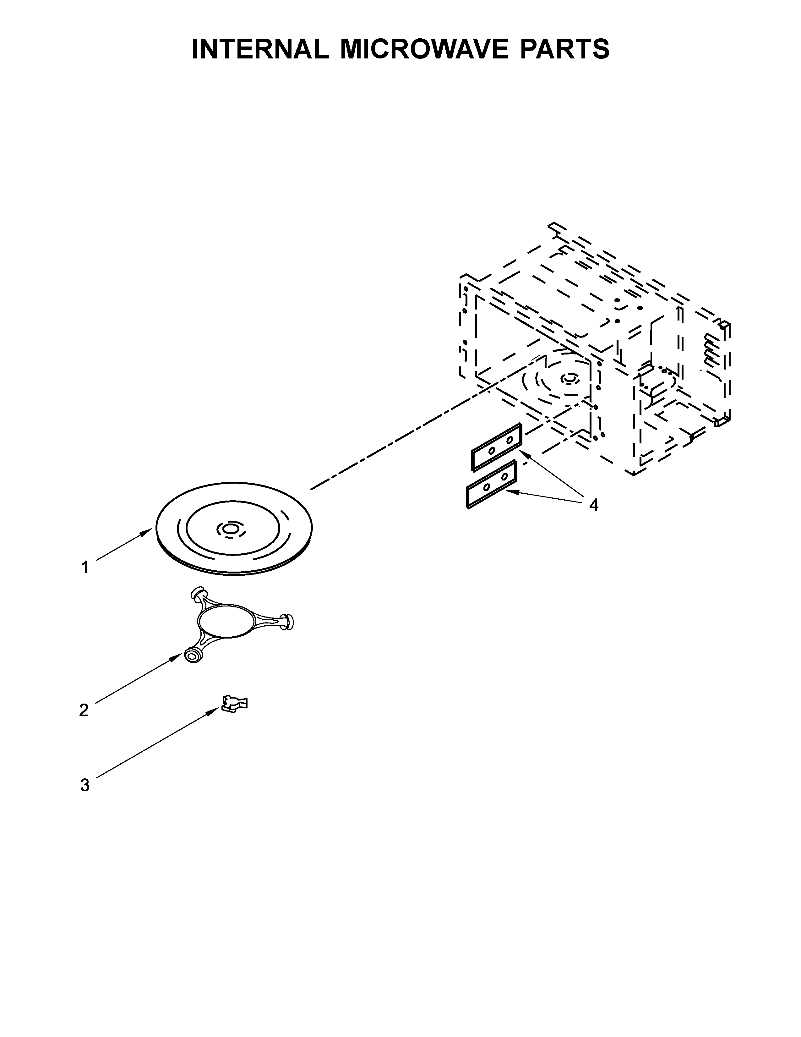 Whirlpool WOC75EC7HV00 internal microwave parts diagram