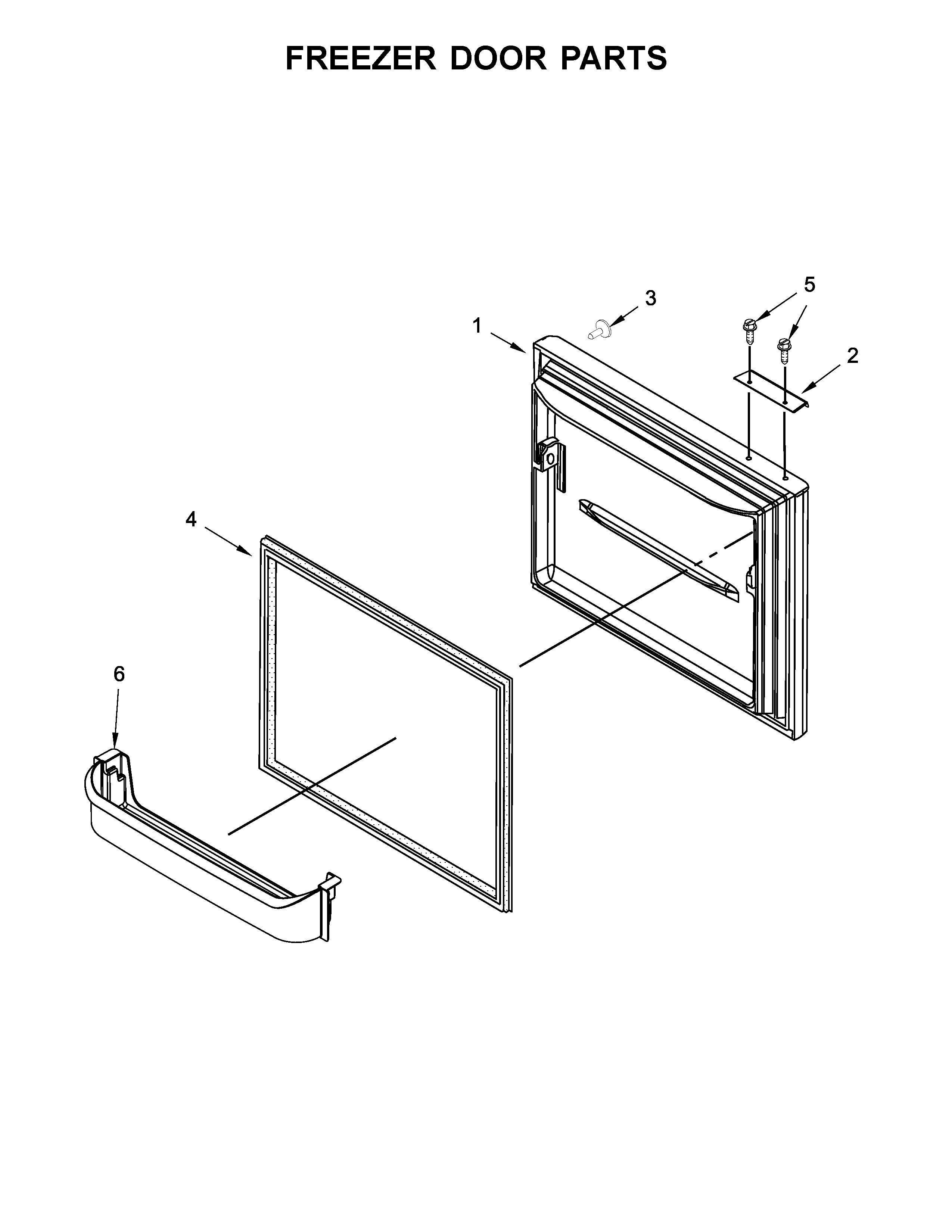 Amana ABB1921BRB00 freezer door parts diagram