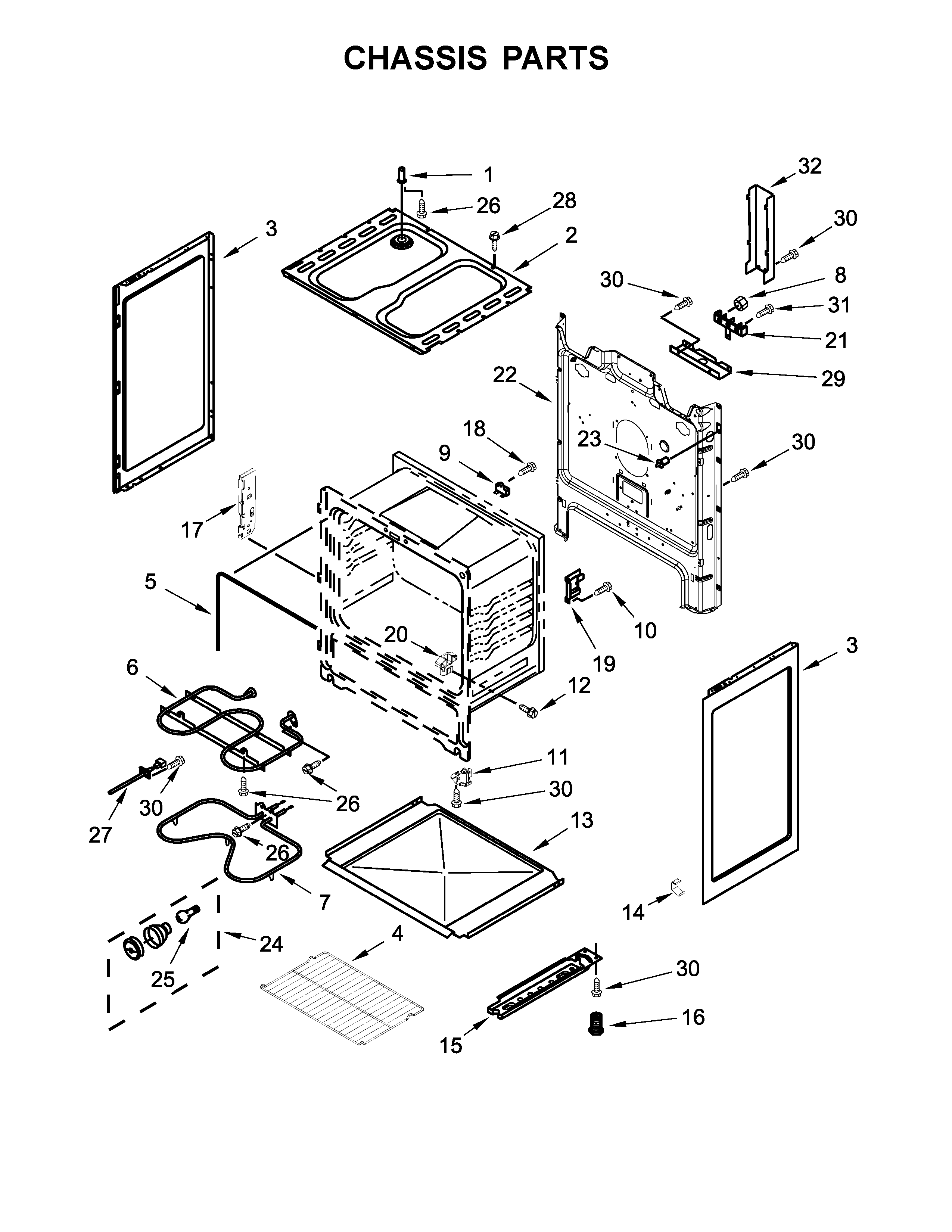 Amana ACR4303MFS1 chassis parts diagram