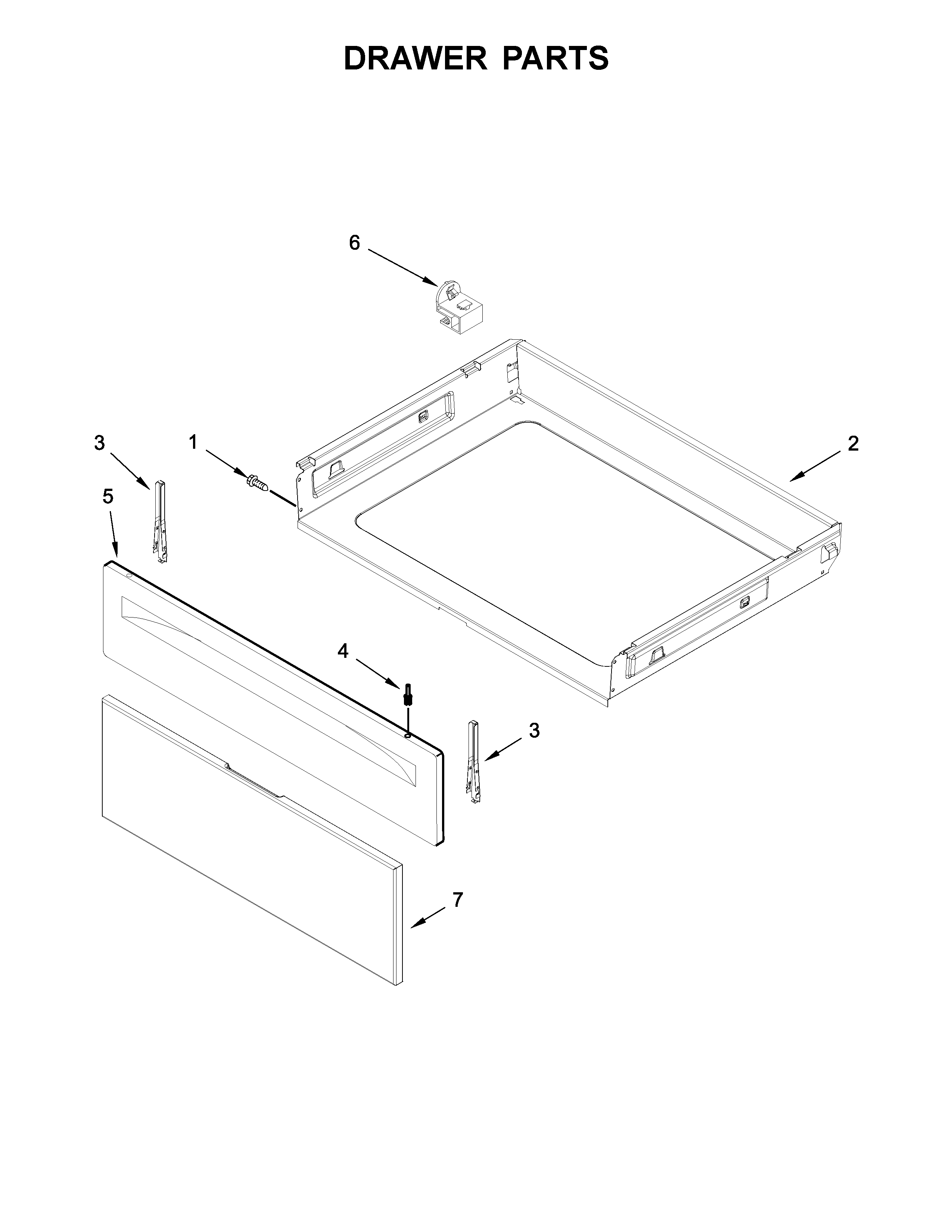 Amana ACR4303MFS1 drawer parts diagram