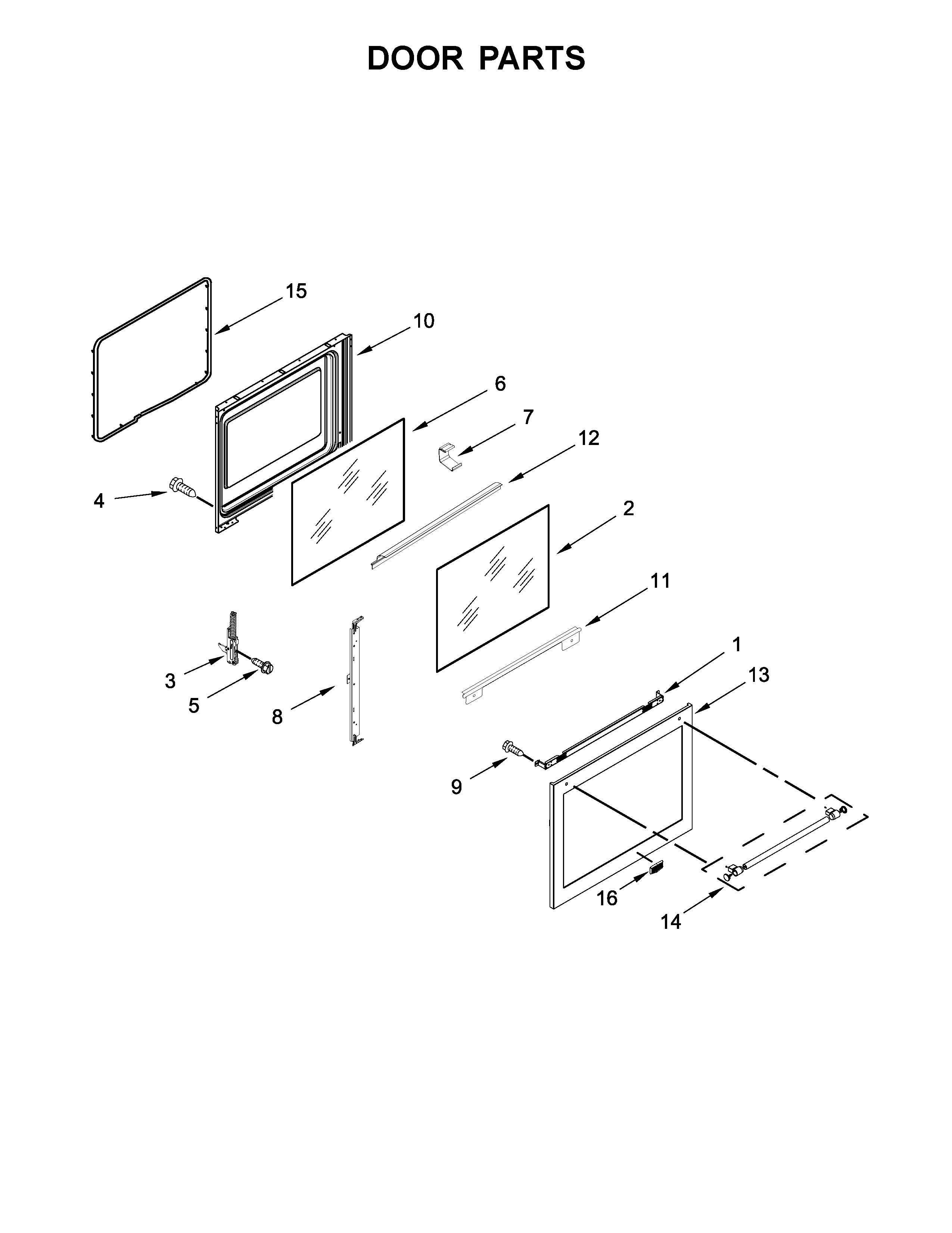 Maytag YMER8650FZ1 door parts diagram