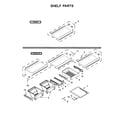 Whirlpool WRT318FZDW00 shelf parts diagram