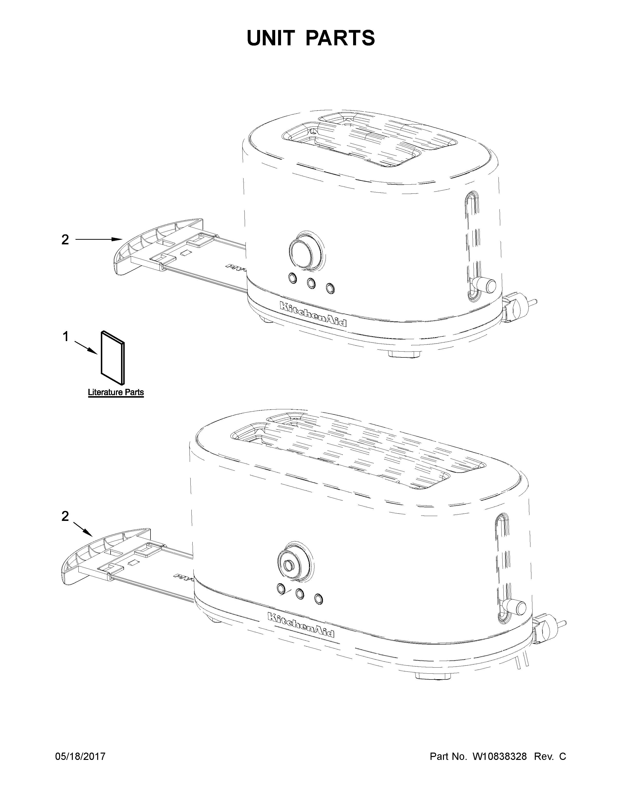 KitchenAid 5KMT2116EOB0 unit parts diagram