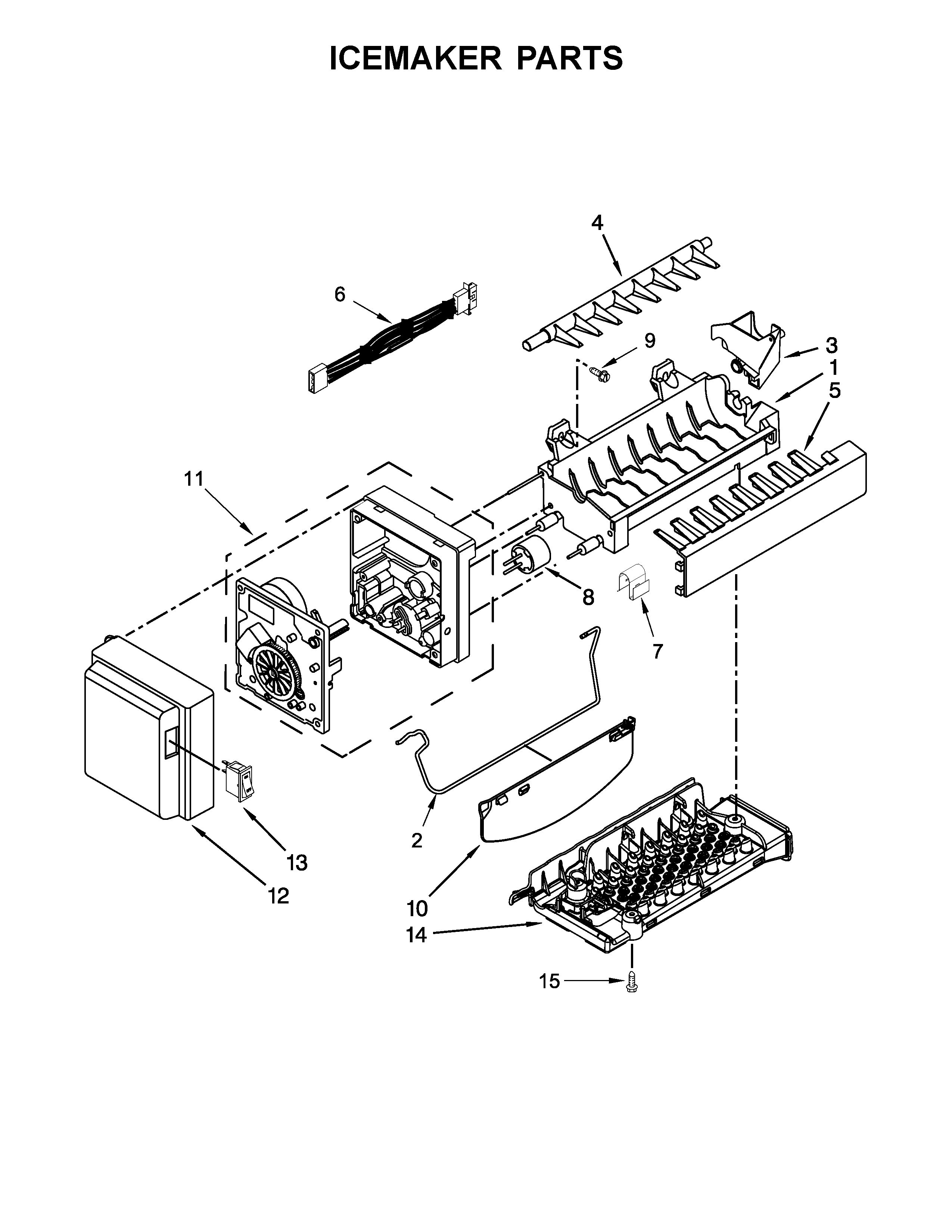 Maytag MFI2269DRM01 icemaker parts diagram