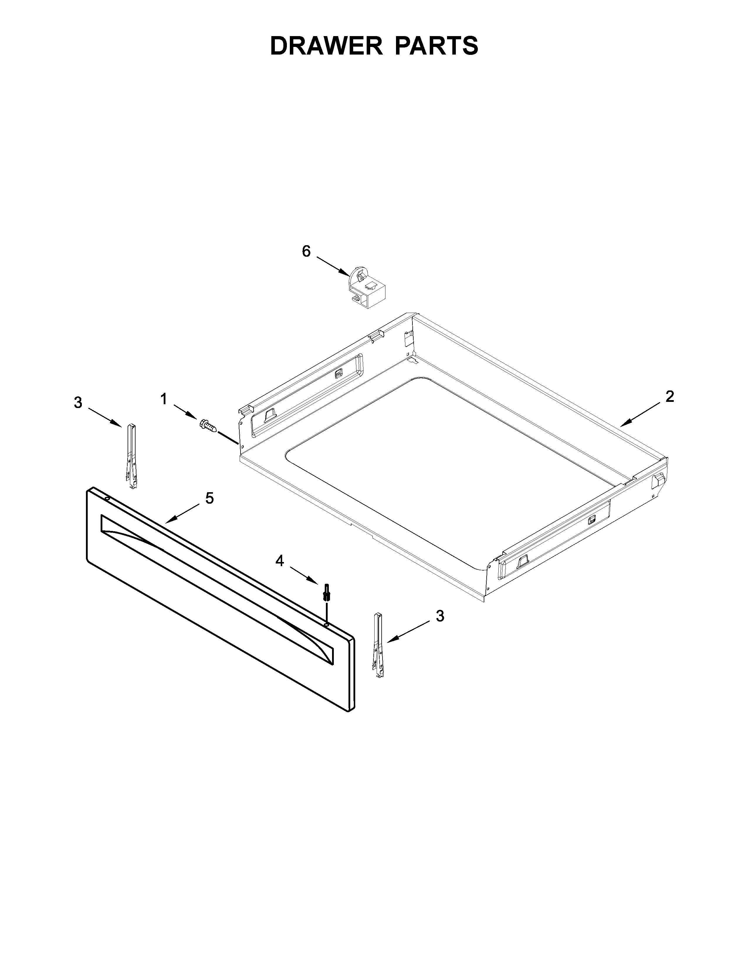 Amana ACR4503SFB1 drawer parts diagram