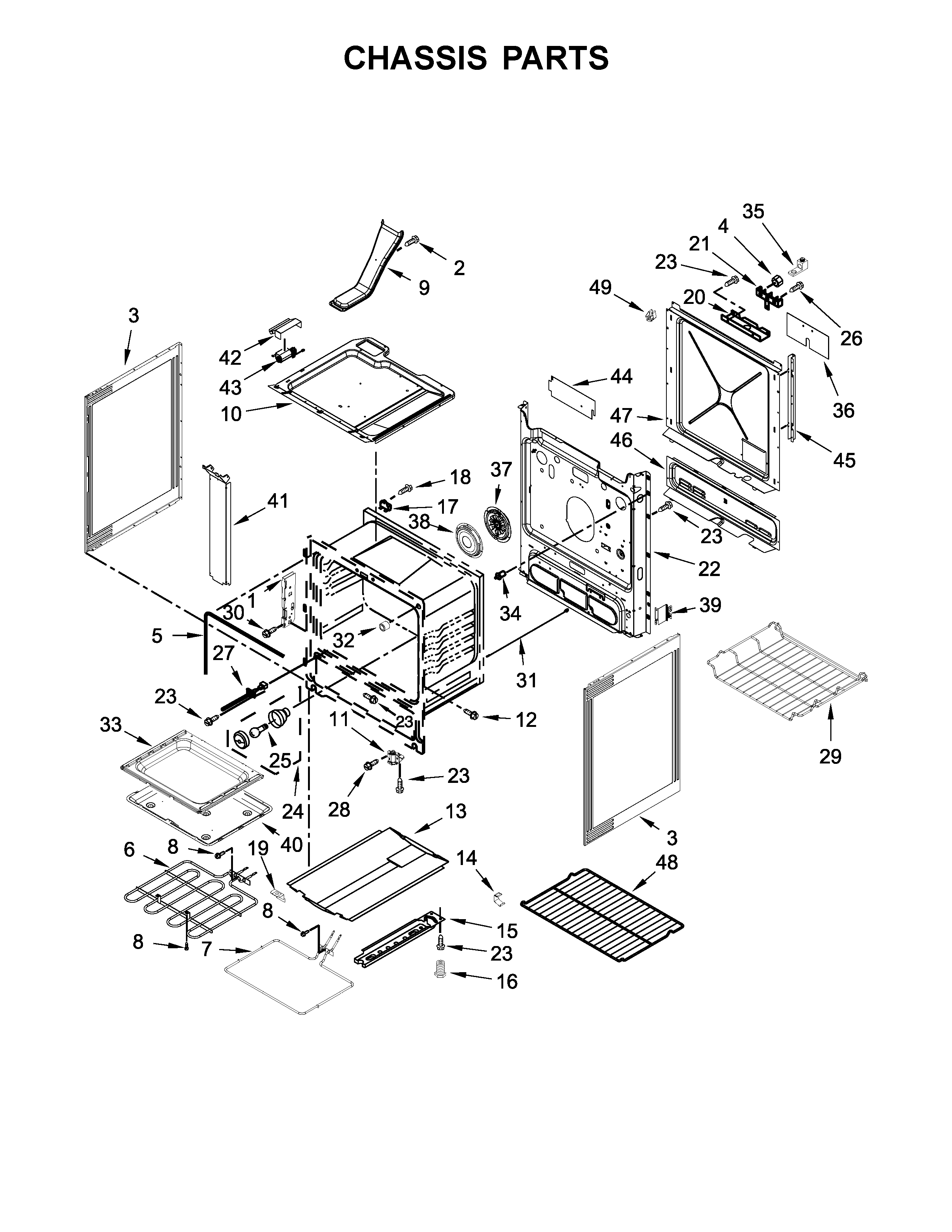 Whirlpool WEE750H0HW0 chassis parts diagram
