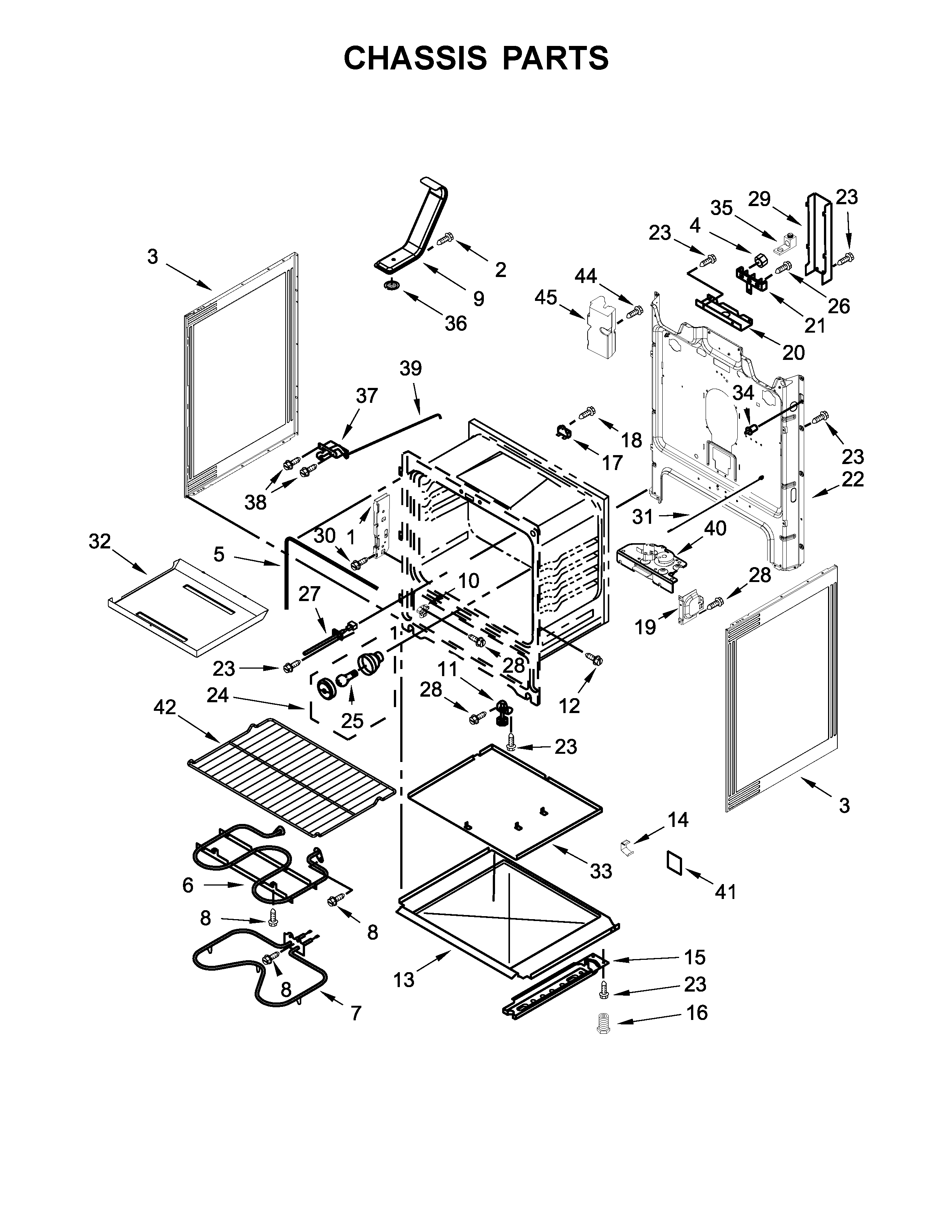 Whirlpool WFE515S0ED1 chassis parts diagram