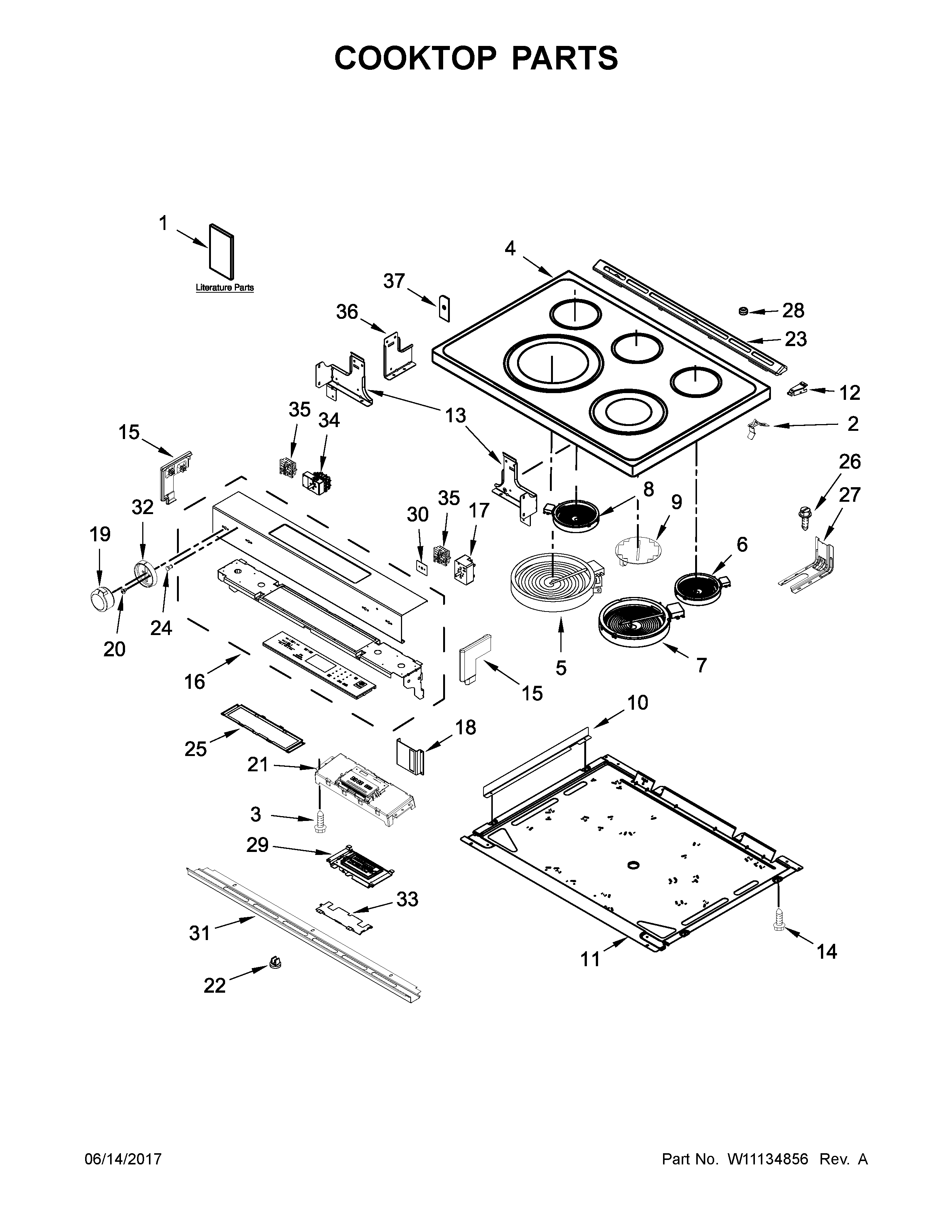 KitchenAid YKSEB900ESS2 cooktop parts diagram