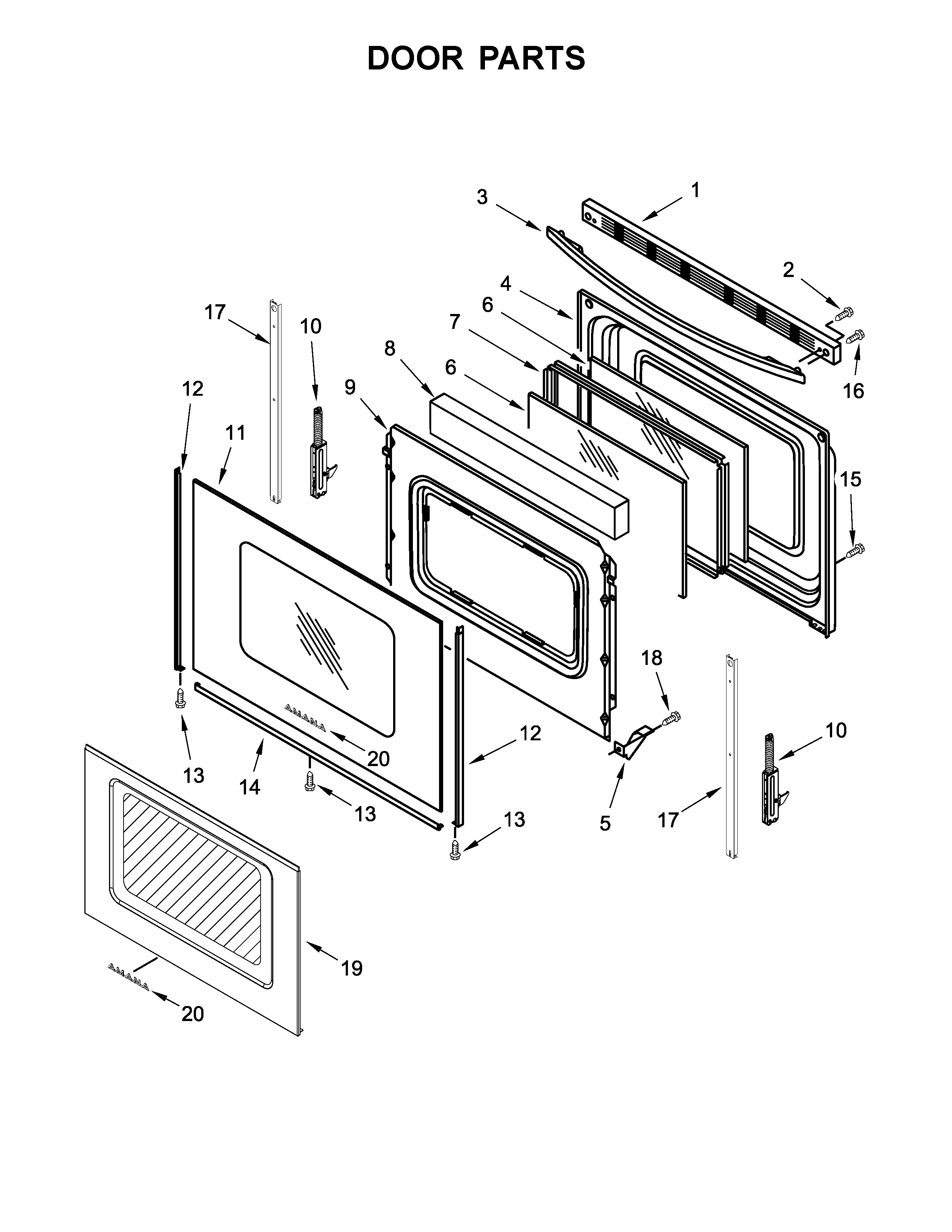 Amana ACR4503SFS0 door parts diagram