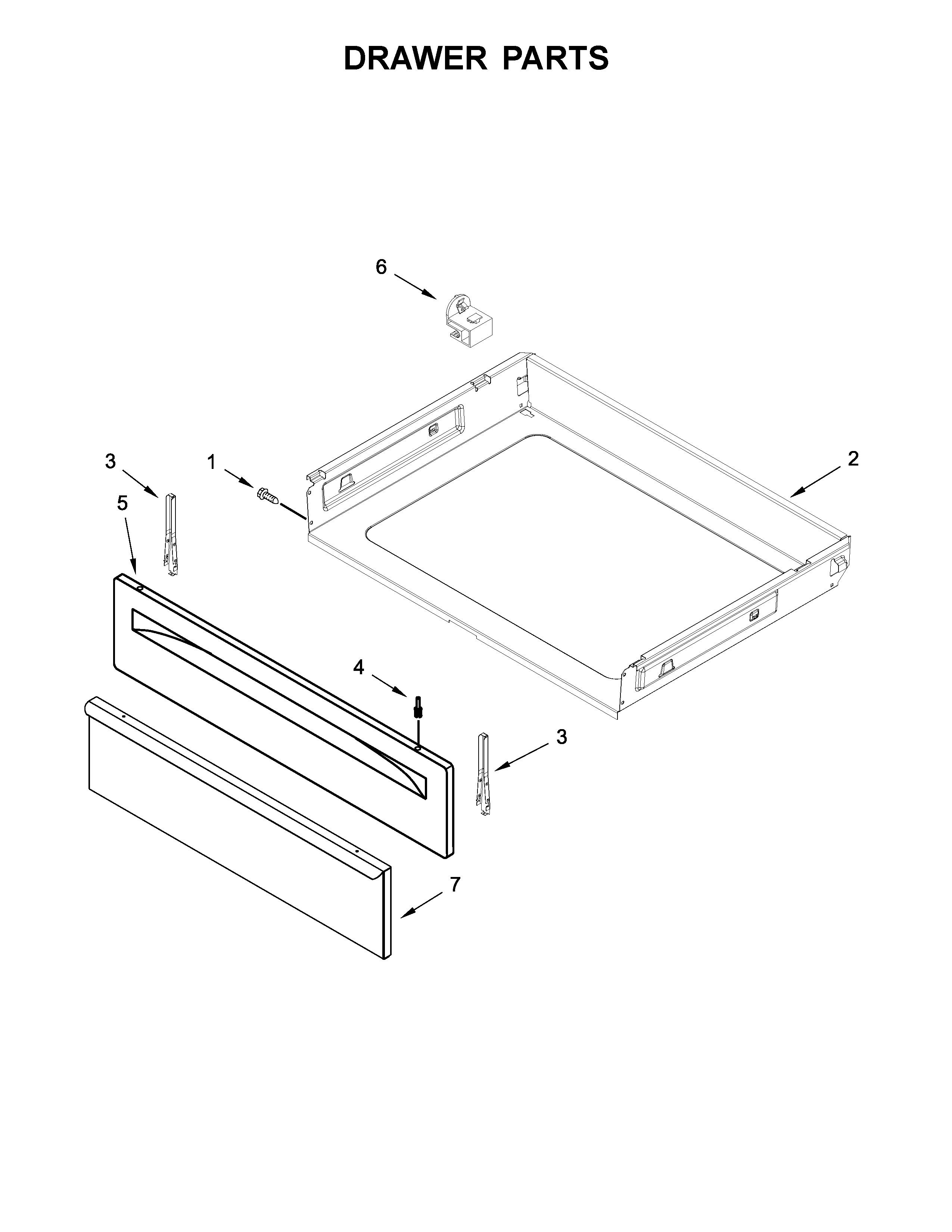 Amana ACR4503SFS0 drawer parts diagram