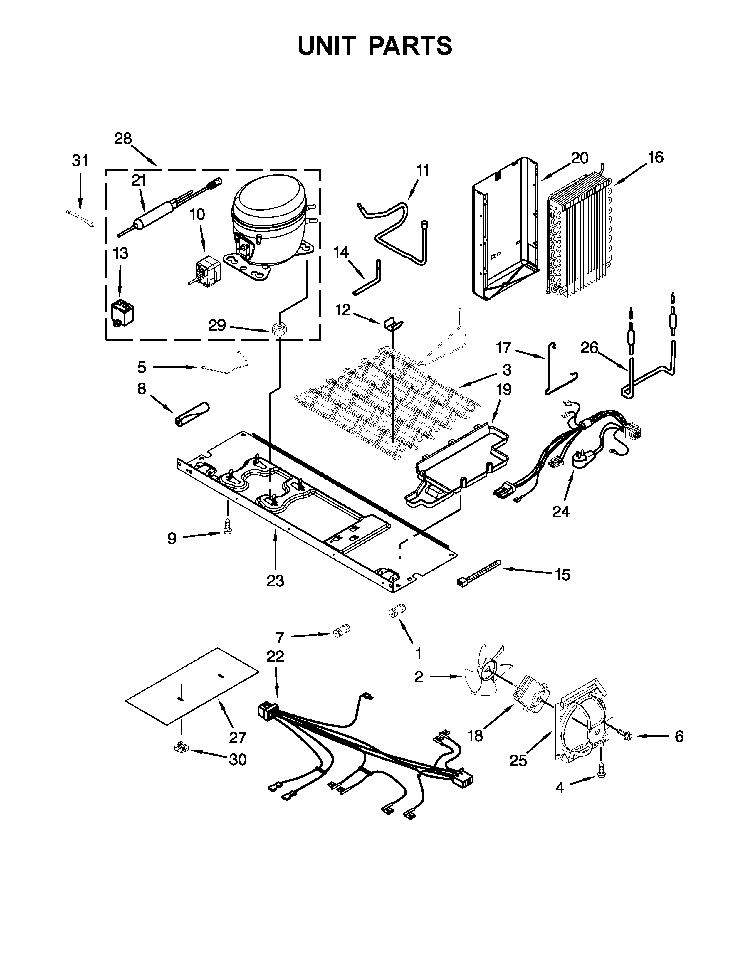 Maytag MSS26C6MEZ00 unit parts diagram