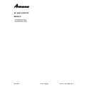 Amana AGC6356KFB02 cover sheet diagram