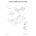 Amana AGC6356KFB02 cooktop, burner and grate parts diagram
