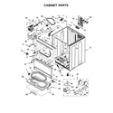 Whirlpool 4GWED5500YW3 cabinet parts diagram