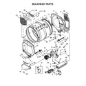 Whirlpool 4GWED5500YW3 bulkhead parts diagram