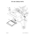 Whirlpool WGD7500GC0 top and console parts diagram